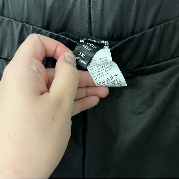 Shein Curve Plus Size Leather Leggings - Picture 2 of 5